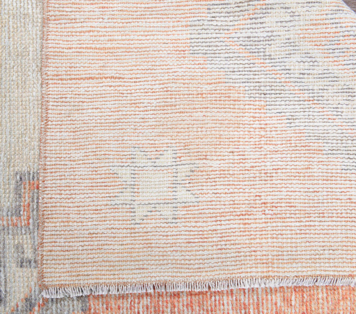 El yapımı vintage yolluk 91x368 cm geometrik desenli yün - mekan görünümü