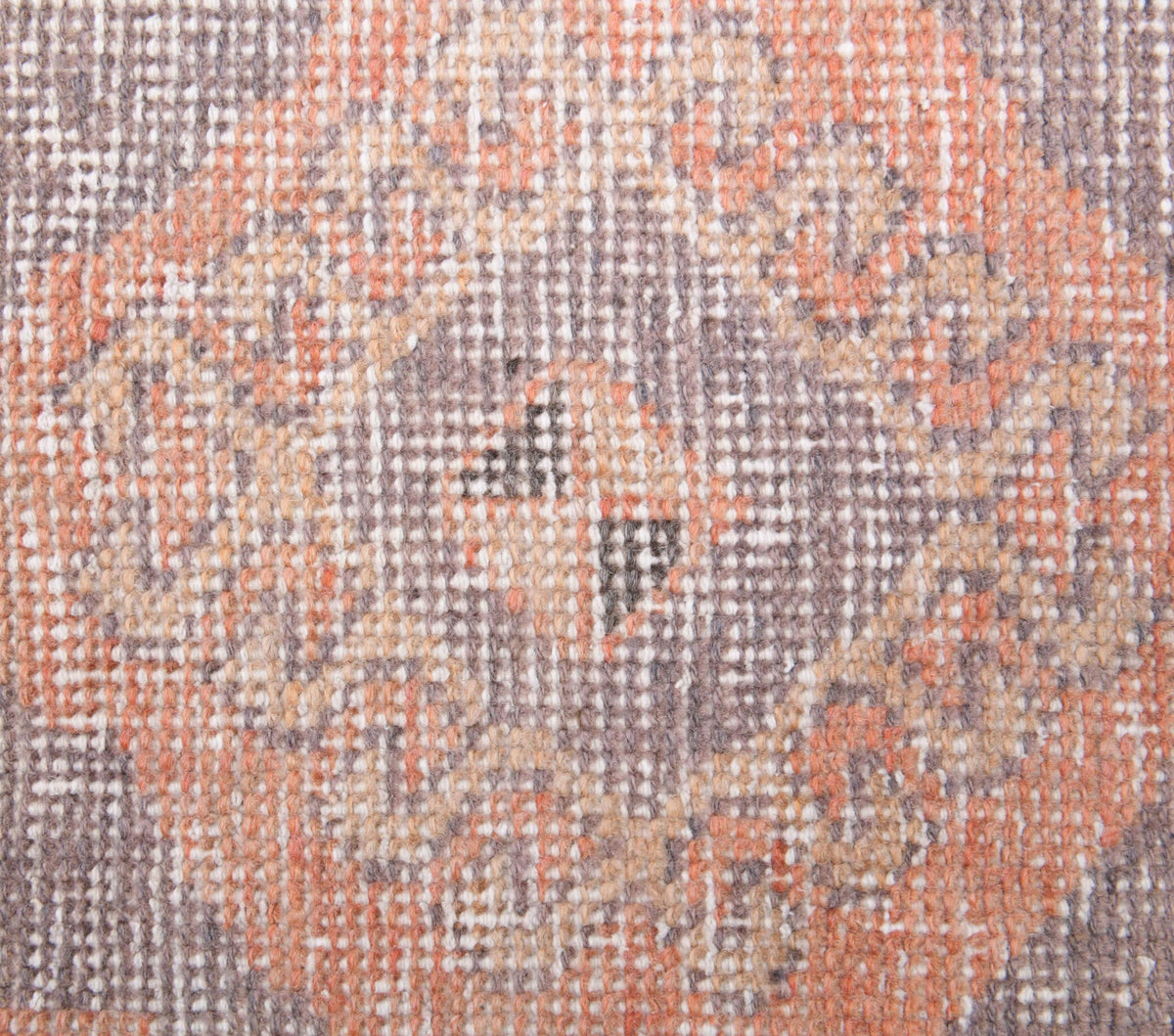 Vintage Orange Oushak Runner Rug
