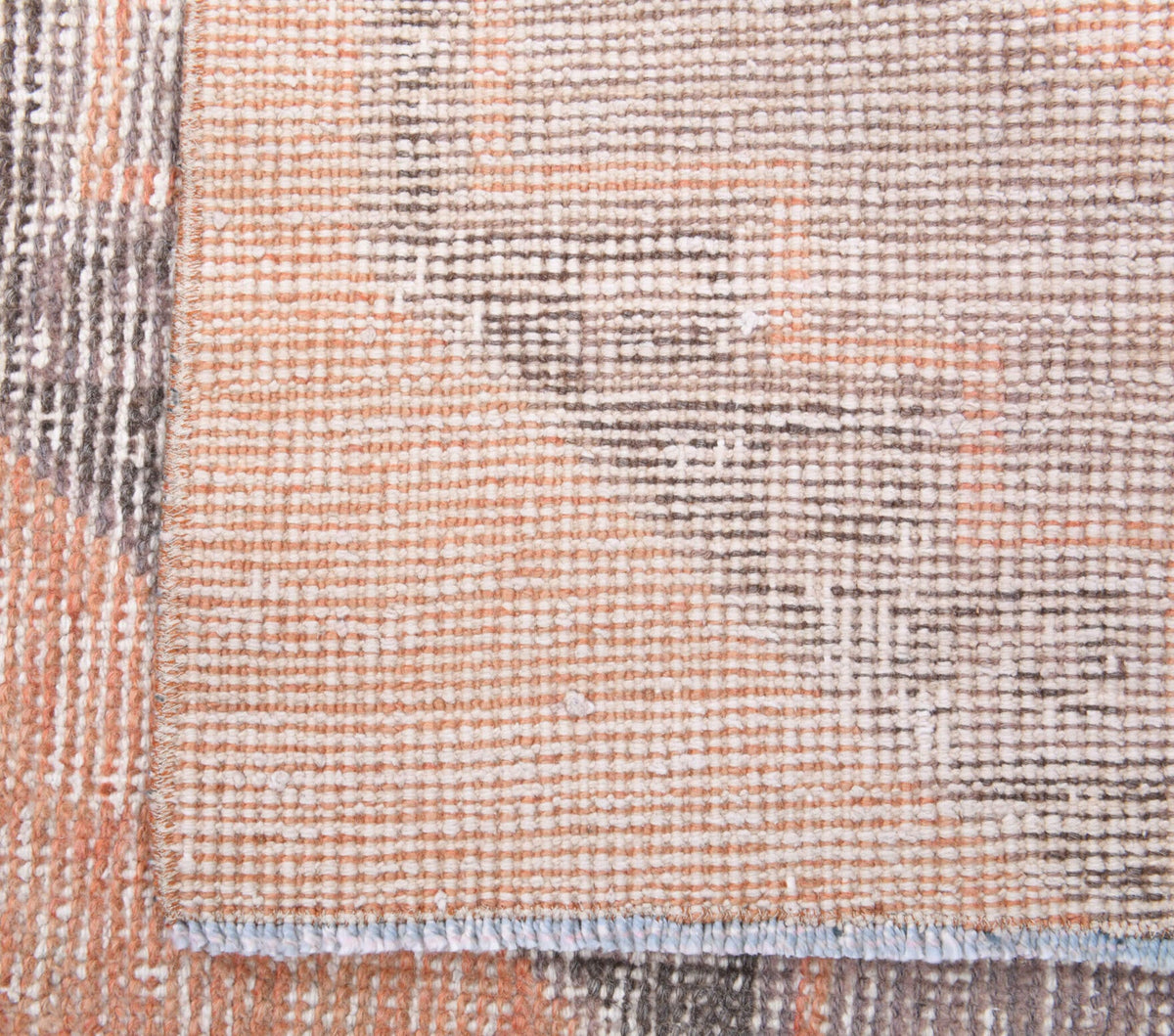 Vintage Orange Oushak Runner Rug