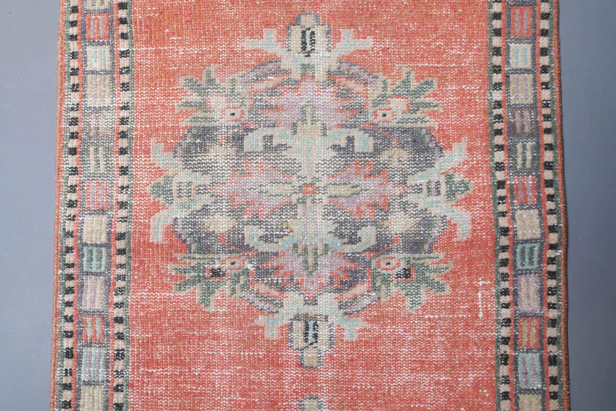 El yapımı vintage yolluk 79x323 cm oryantal desenli yün - açık alan görünümü