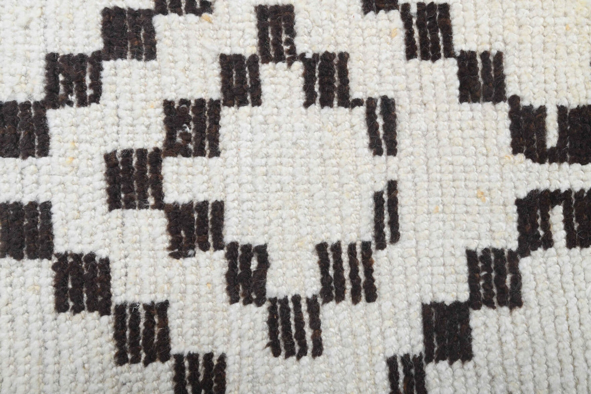 Boho Chic White Vintage Oushak Runner Rug
