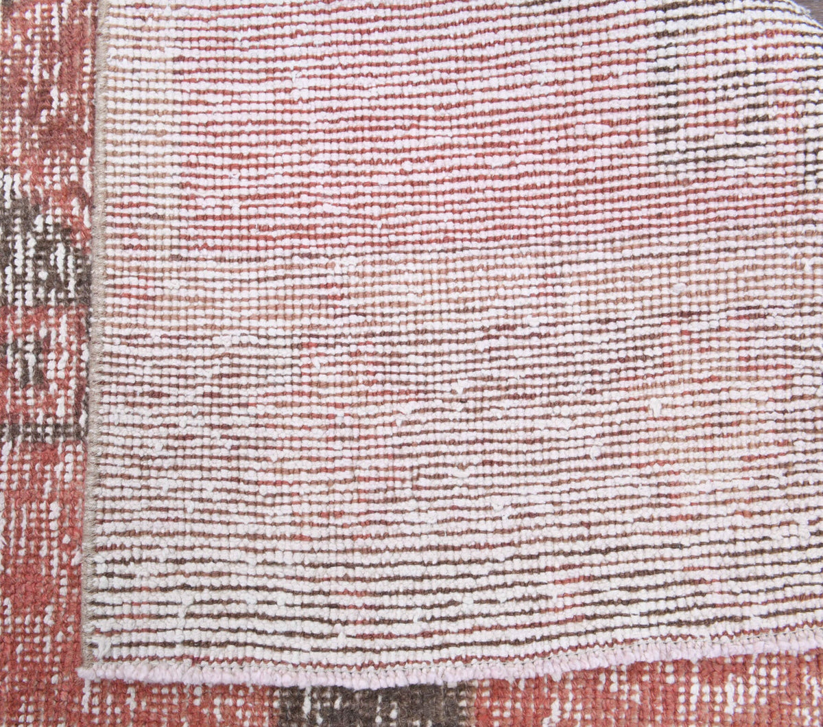 El yapımı vintage yolluk 89x345 cm geometrik desenli yün - açık alan görünümü