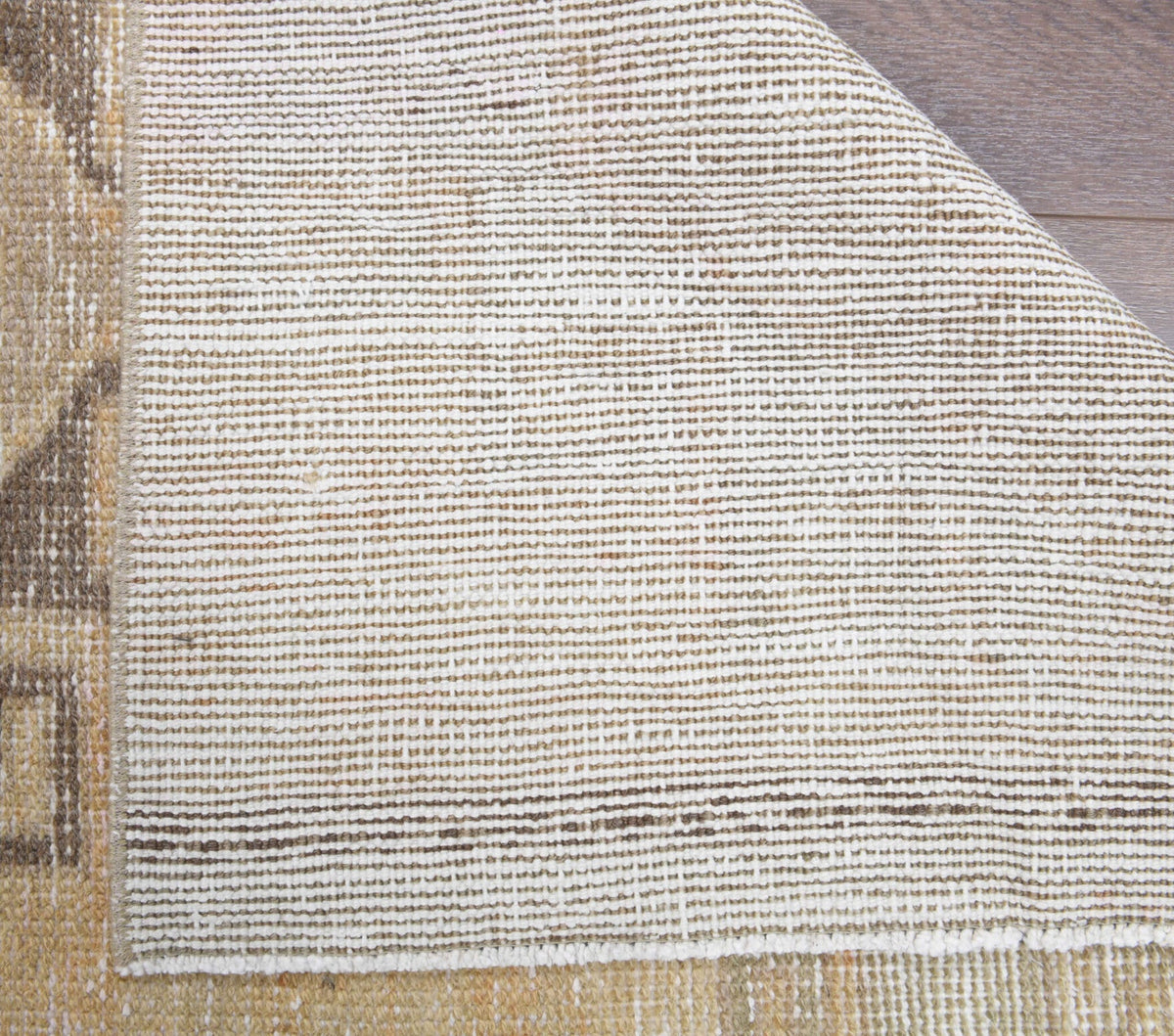 El yapımı vintage yolluk 81x371 cm geometrik desenli yün - desen detayı