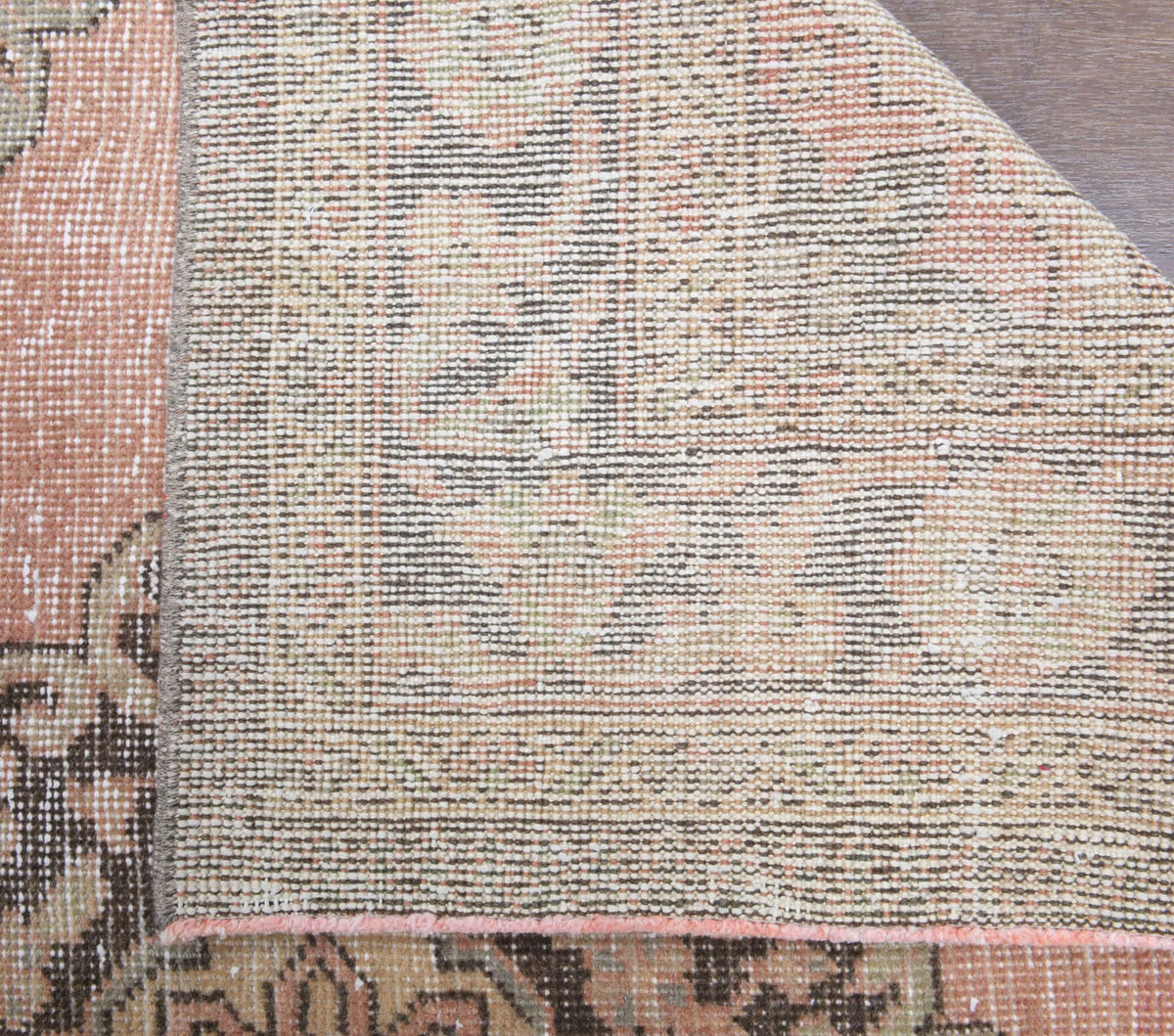 El yapımı vintage yolluk 61x366 cm oryantal desenli yün - desen detayı
