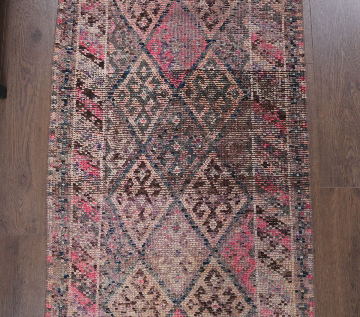 Hand-Knotted Vintage Anatolian Runner Rug