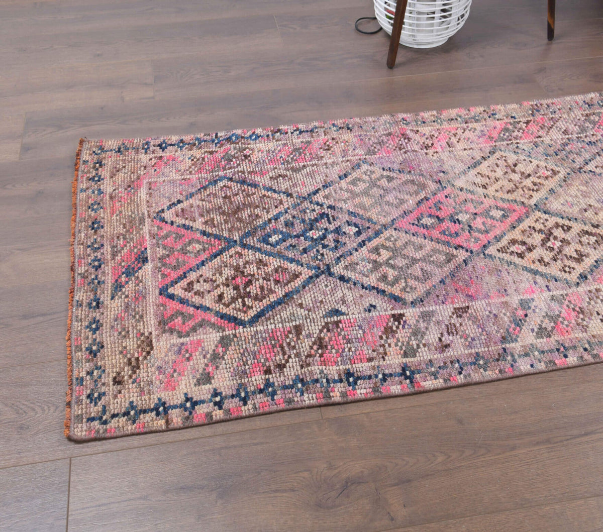 Hand-Knotted Vintage Anatolian Runner Rug