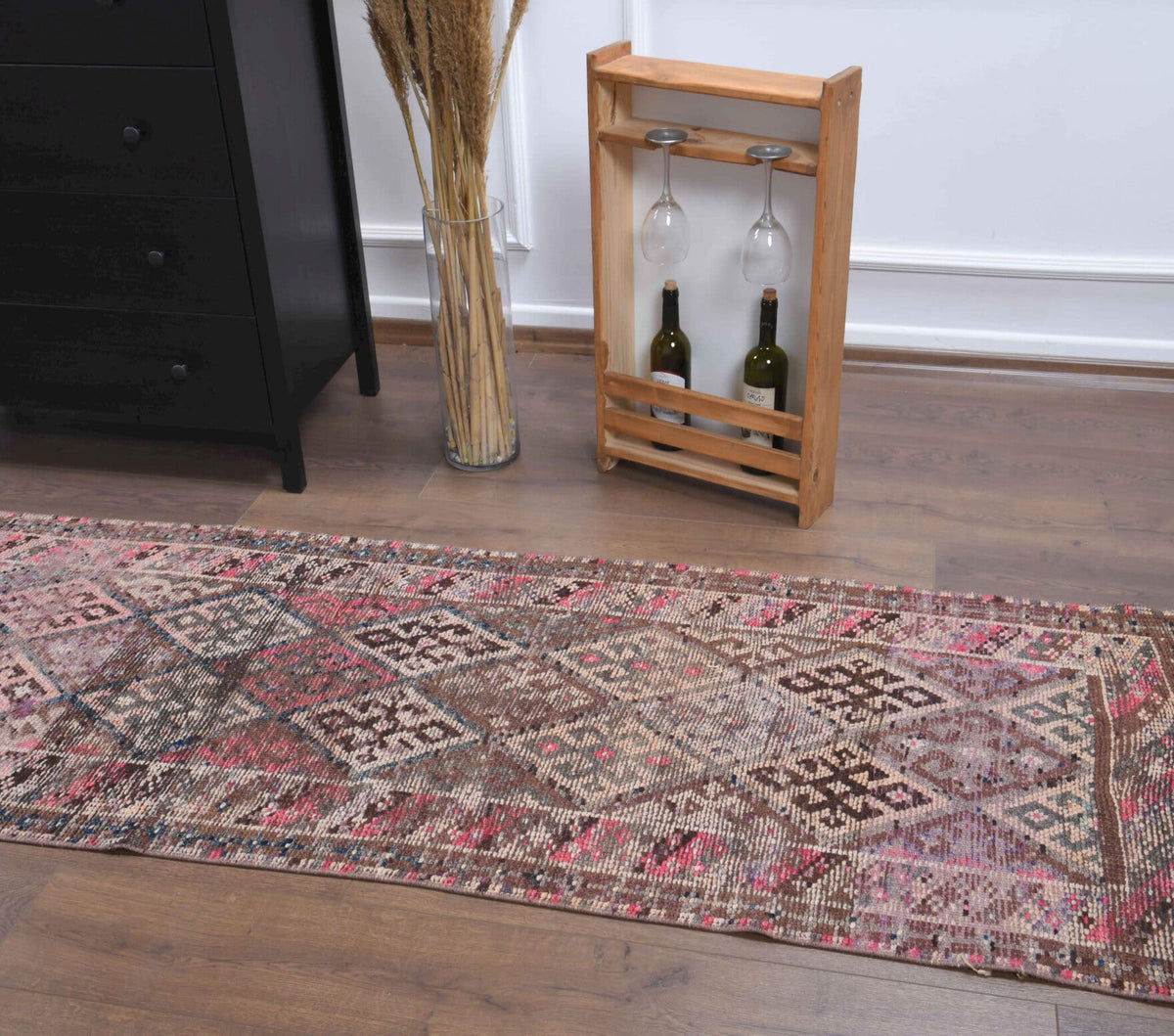 Hand-Knotted Vintage Anatolian Runner Rug