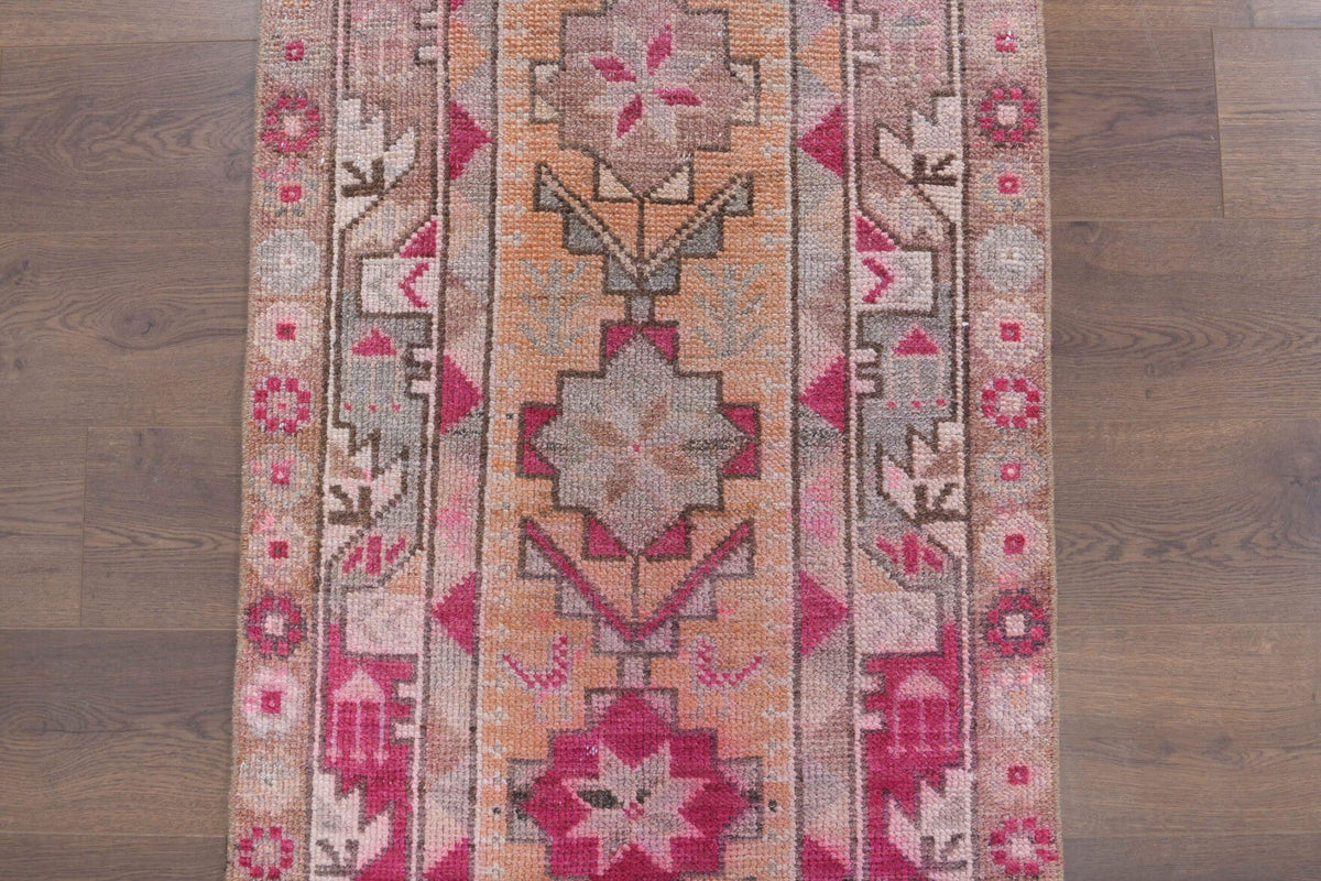 Turkish Anatolian Vintage Runner Rug - 32798