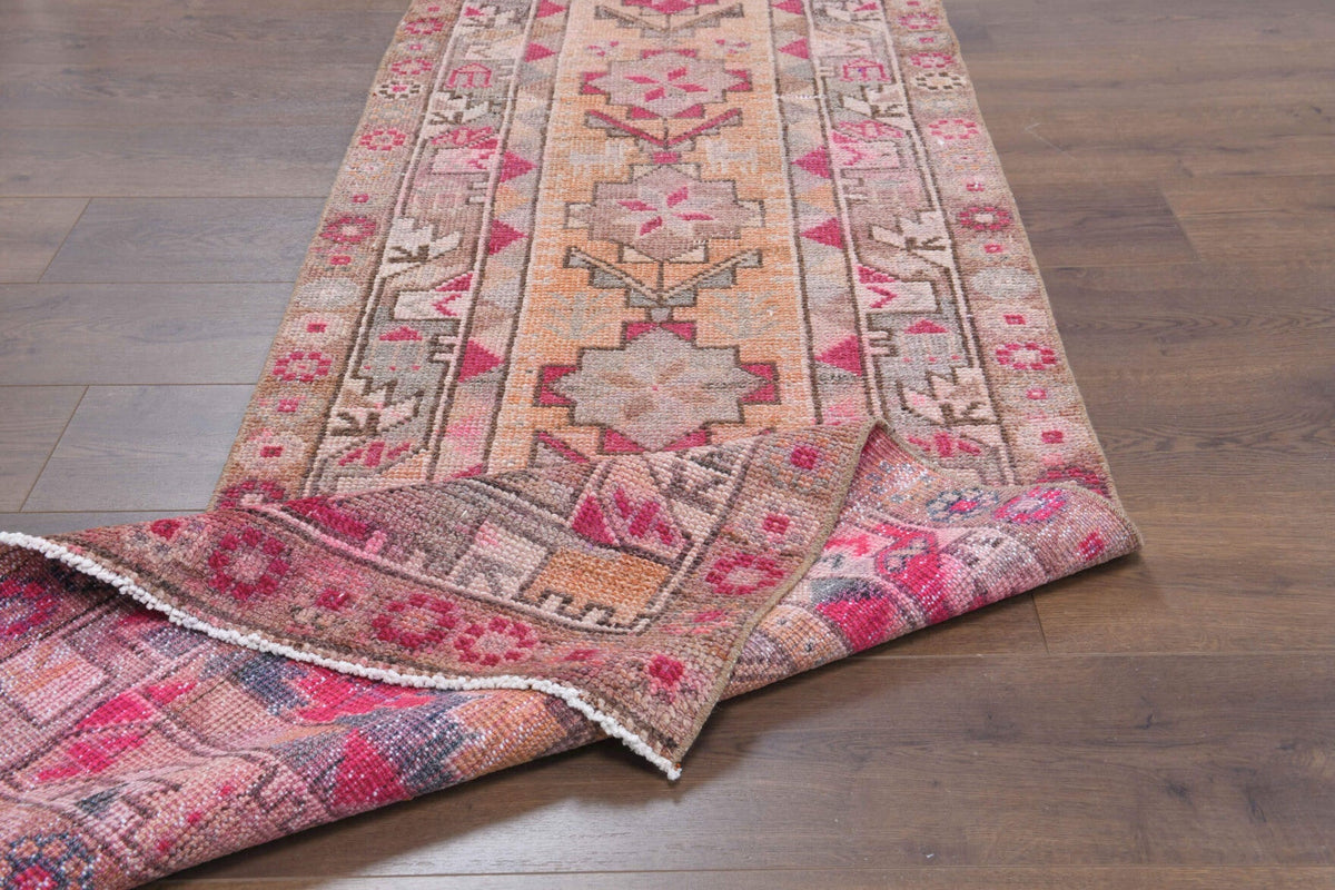 Turkish Anatolian Vintage Runner Rug - 32798