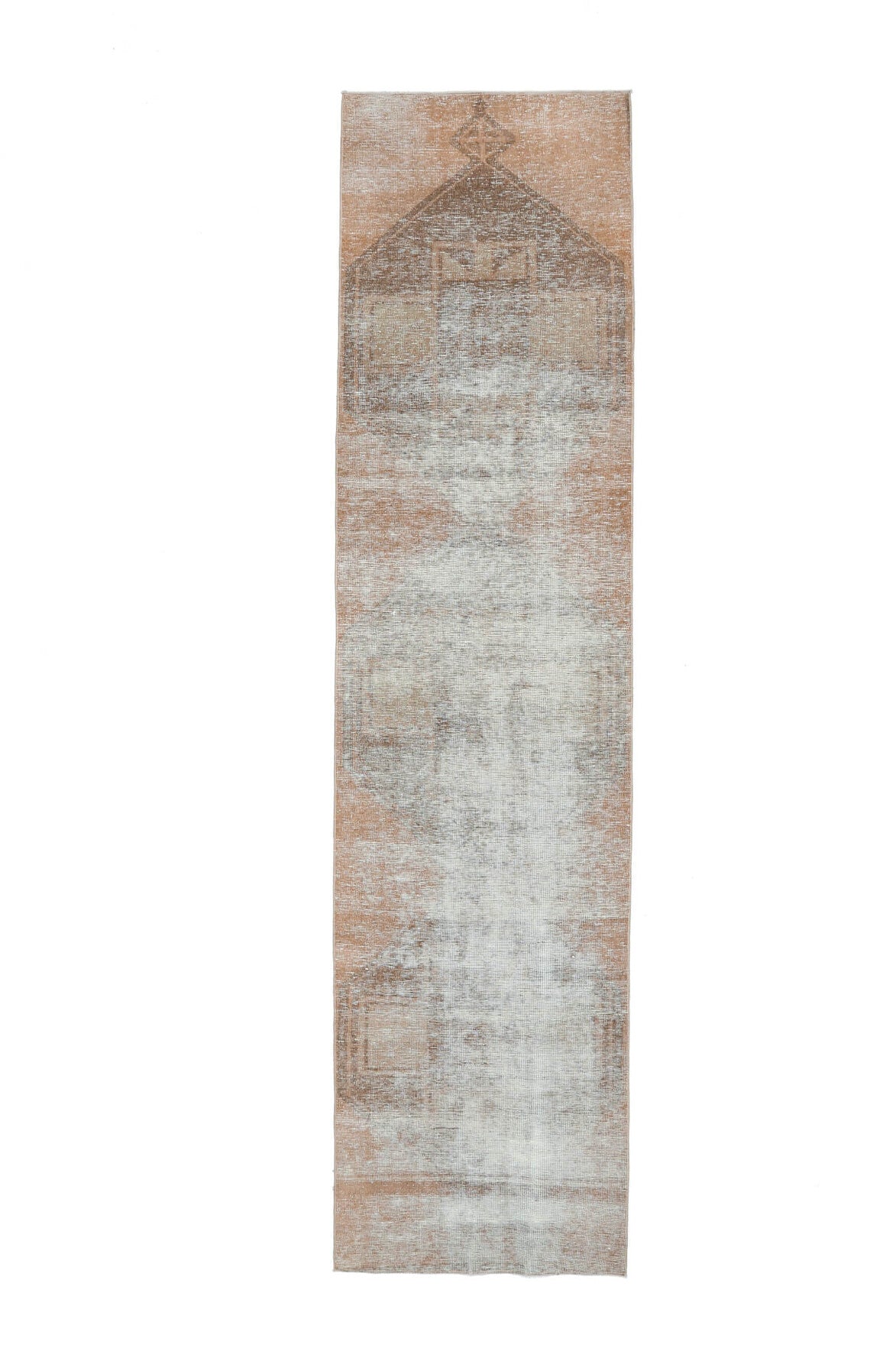 El yapımı vintage yolluk 89x353 cm geometrik desenli yün - mekan görünümü