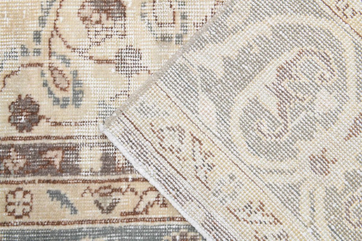 El yapımı vintage yolluk 76x335 cm oryantal desenli yün - desen detayı