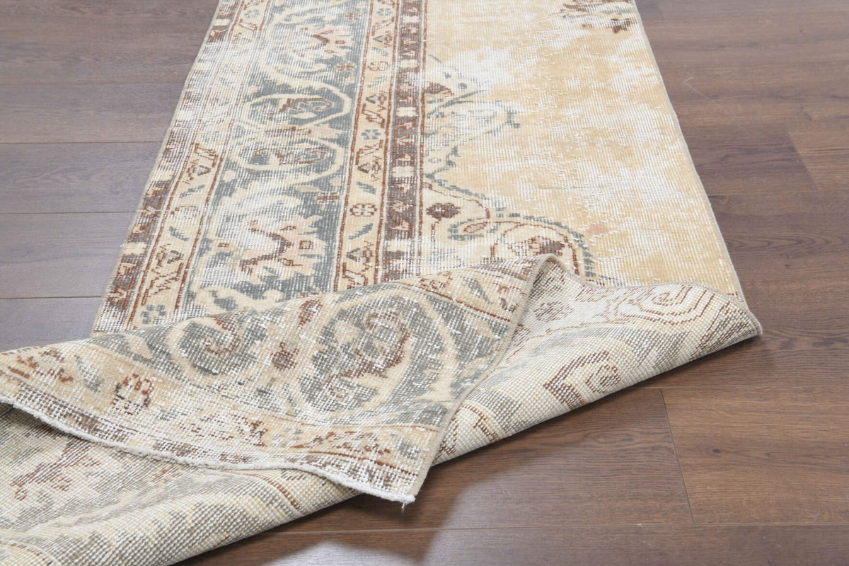 El yapımı vintage yolluk 76x335 cm oryantal desenli yün - mekan görünümü