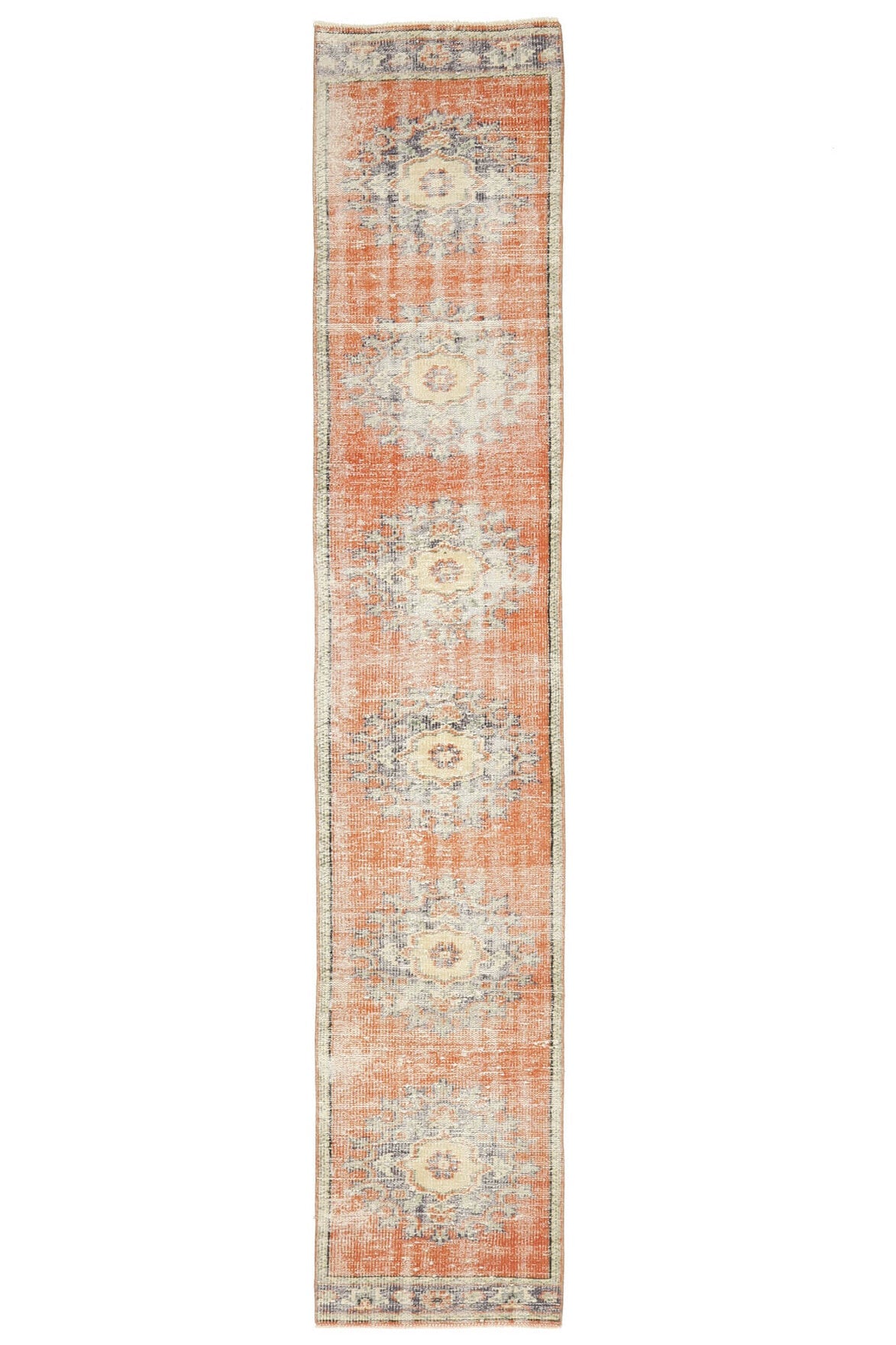El yapımı vintage yolluk 61x330 cm oryantal desenli yün - açık alan görünümü