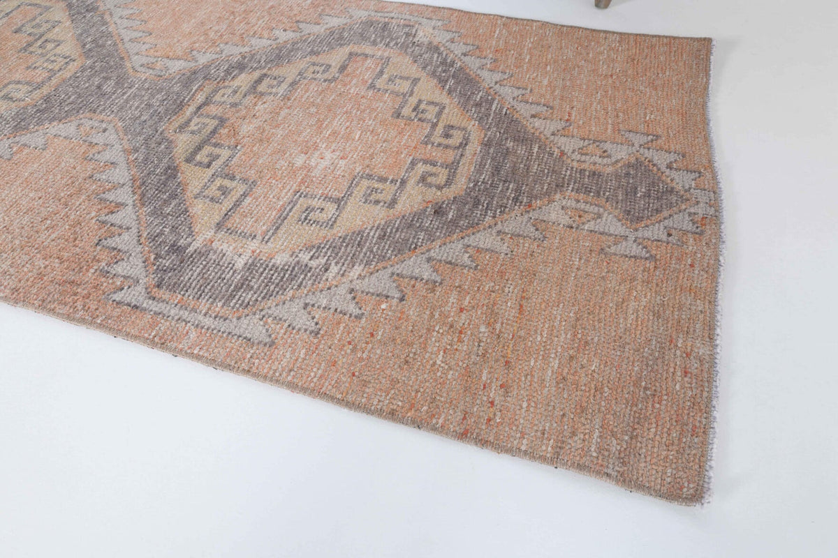 El yapımı vintage yolluk 81x320 cm geometrik desenli yün - mekan görünümü