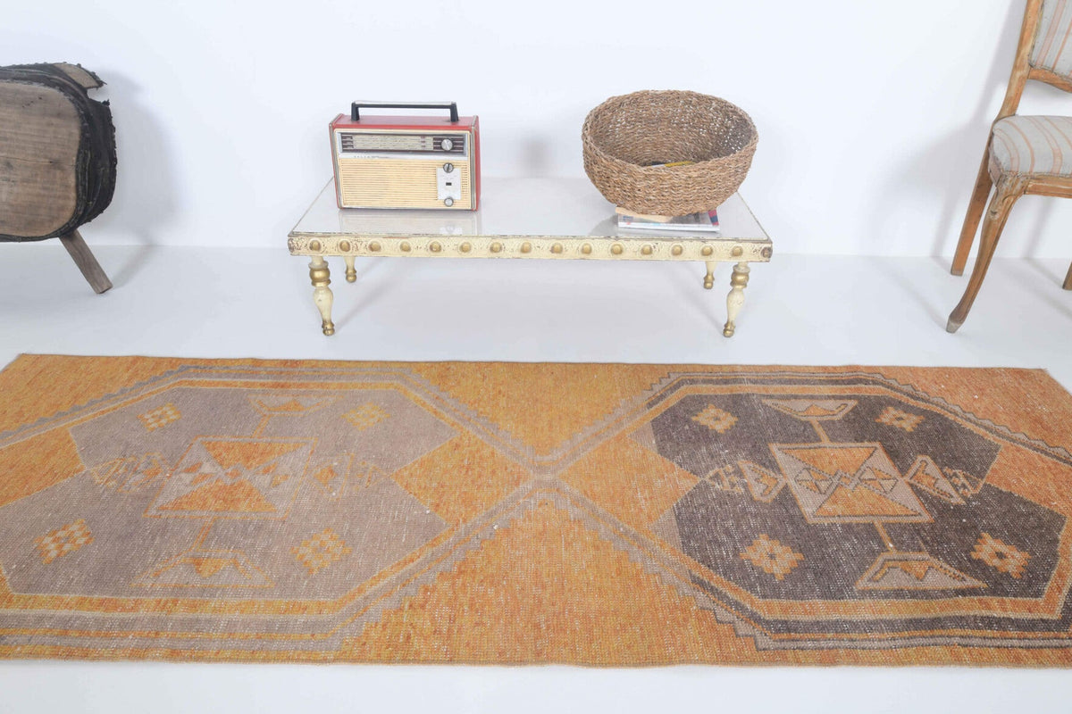 El yapımı vintage yolluk 79x239 cm geometrik desenli yün - desen detayı