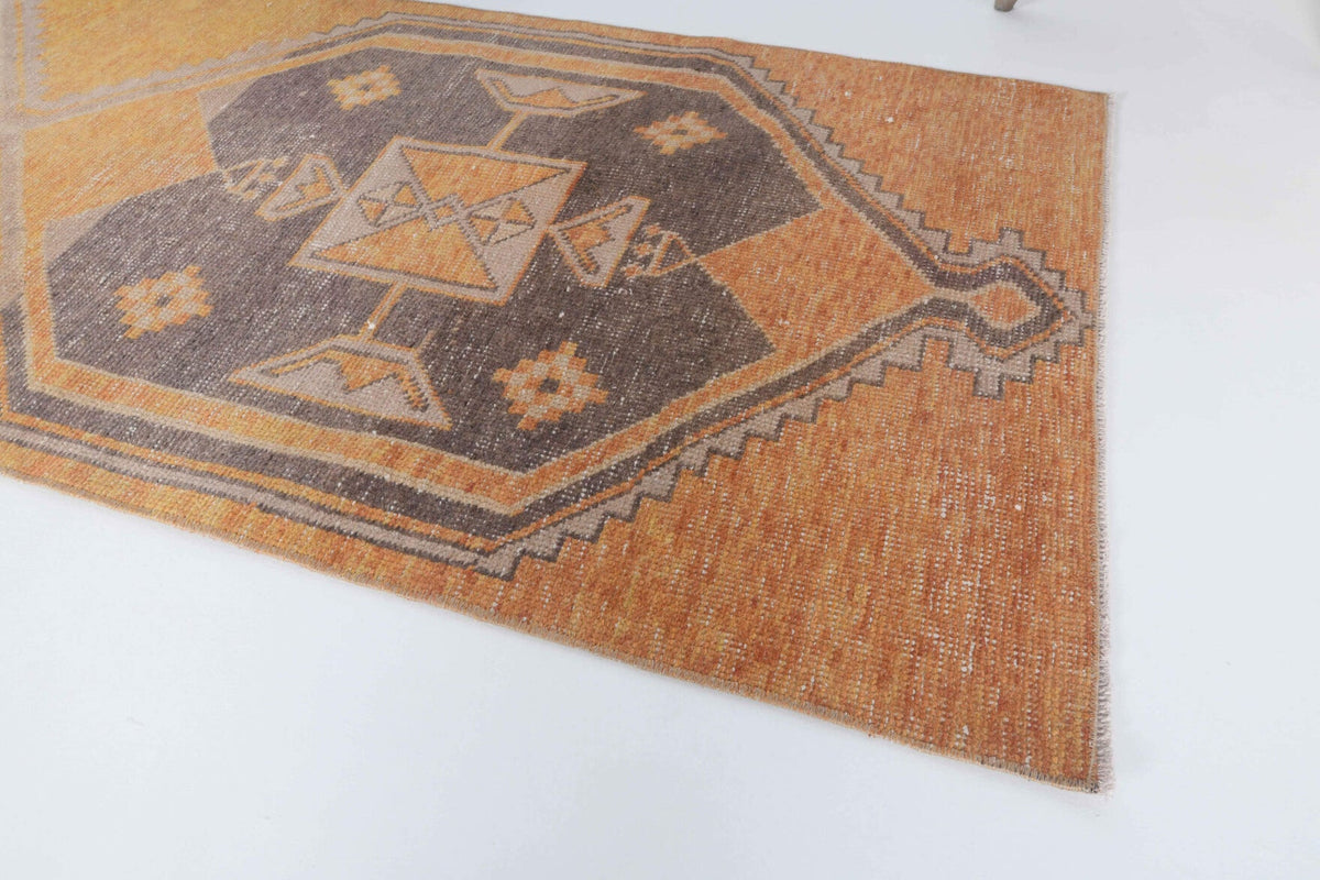 El yapımı vintage yolluk 79x239 cm geometrik desenli yün - mekan görünümü