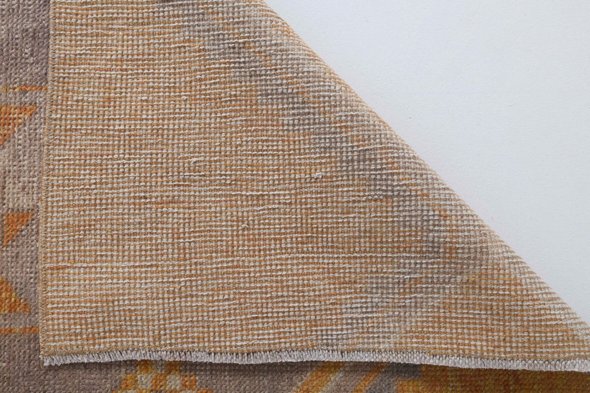 El yapımı vintage yolluk 79x239 cm geometrik desenli yün - farklı açıdan görünüm
