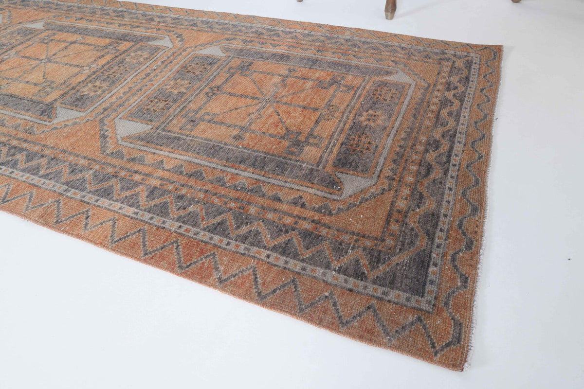 El yapımı vintage yolluk 109x351 cm tribal desenli yün - mekan görünümü