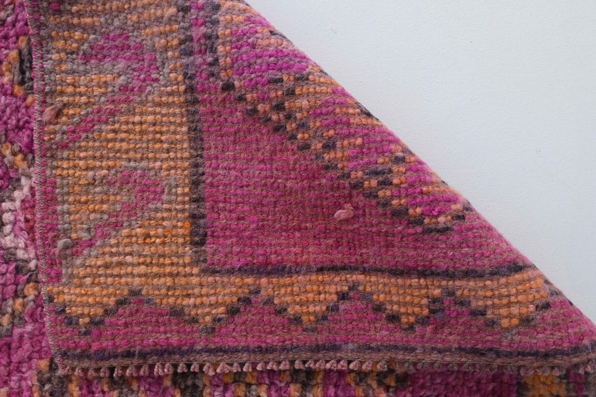 El yapımı vintage yolluk 89x292 cm oryantal desenli yün - farklı açıdan görünüm