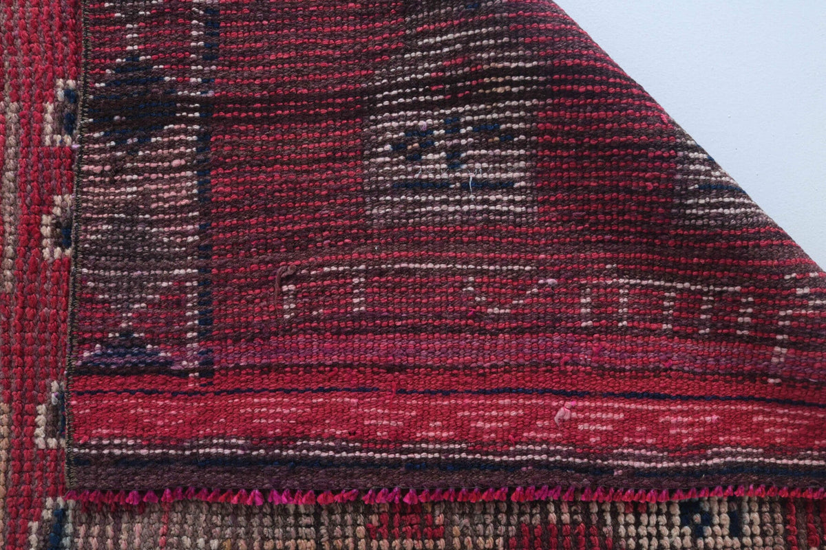 El yapımı vintage yolluk 91x287 cm i̇nsan figürlü desenli yün - farklı açıdan görünüm