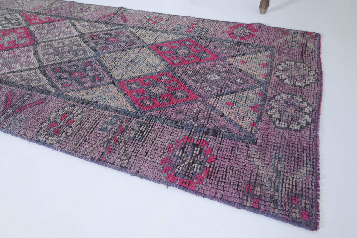El yapımı vintage yolluk 79x348 cm i̇kat desenli yün - mekan görünümü