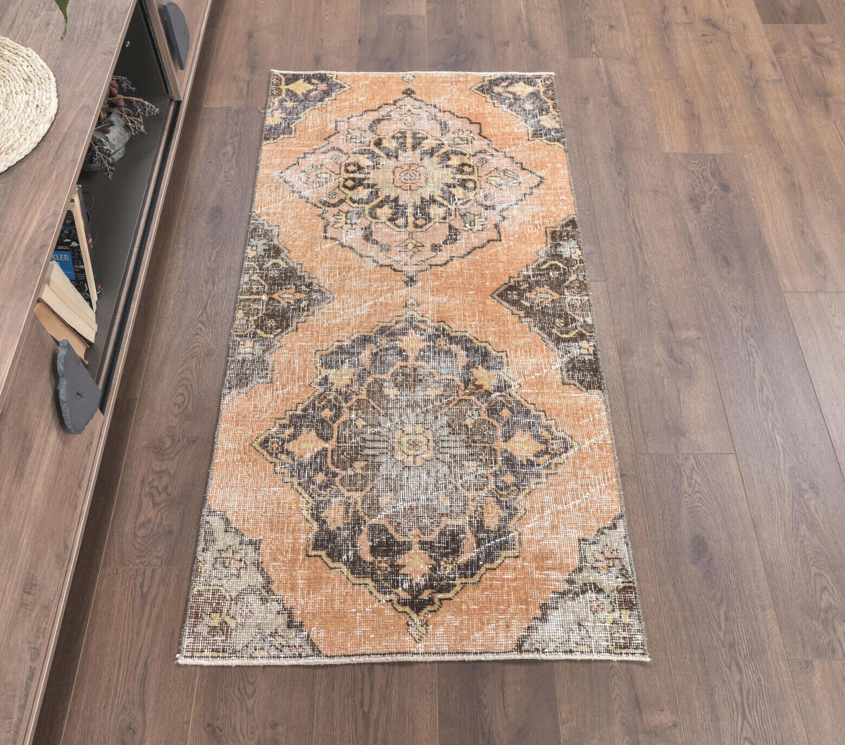 Vintage Small Oriental Oushak Rug