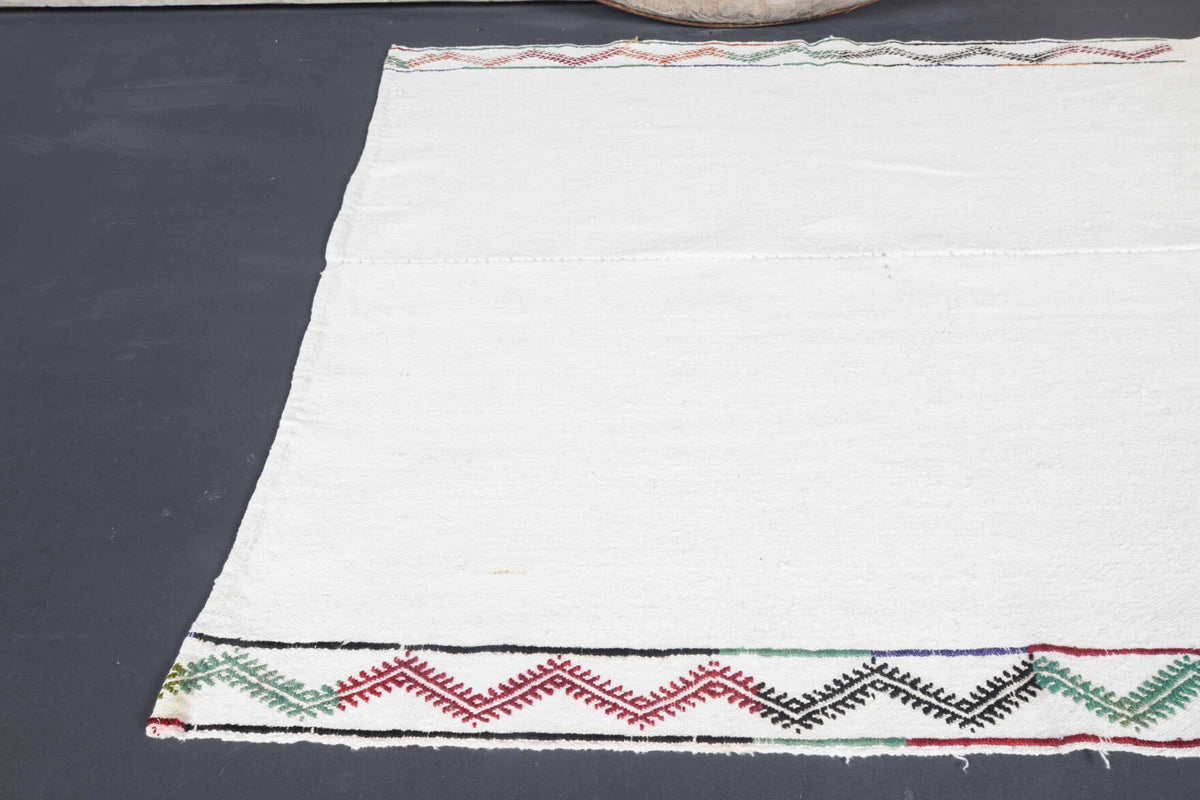 Vintage White Kilim Rug