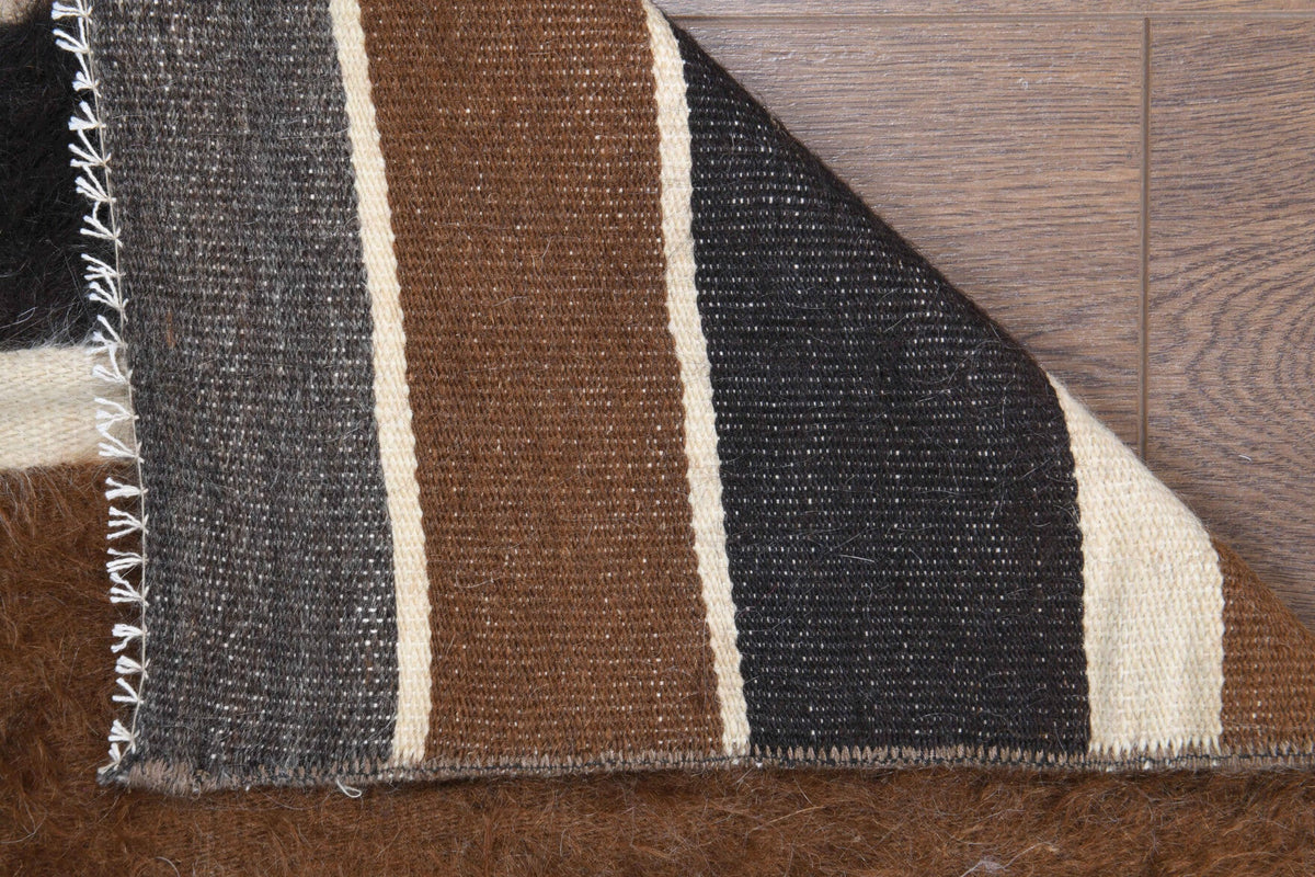 El yapımı vintage yolluk 48x163 cm kilim desenli yün - farklı açıdan görünüm