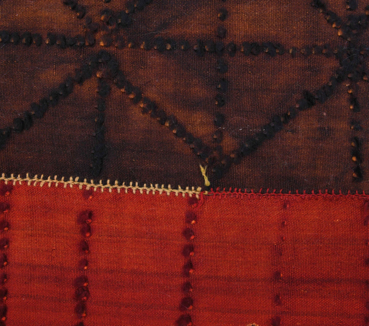 Red & Brown Vintage Small Kilim Rug