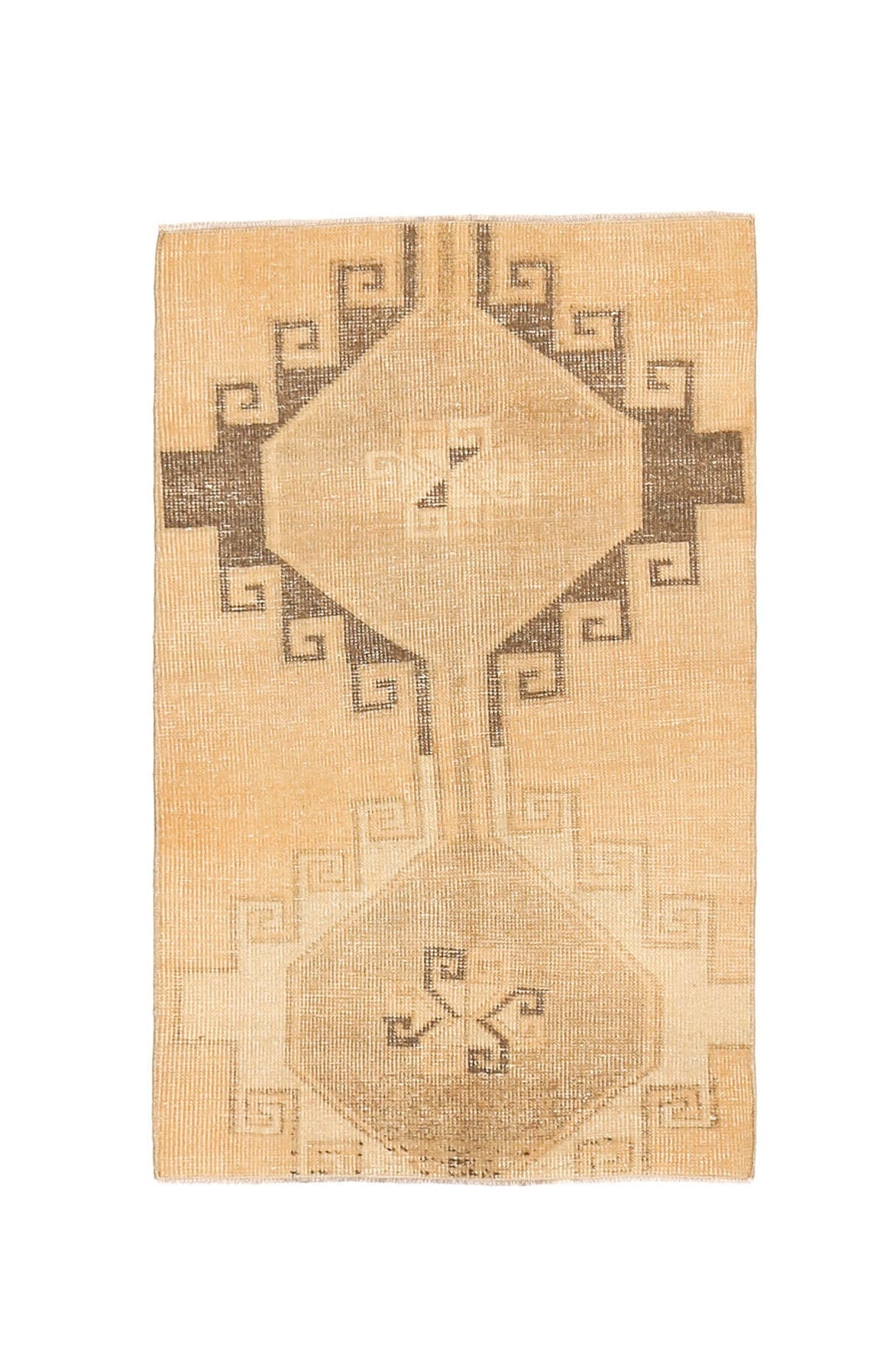 Vintage Oushak Tribal Throw Rug