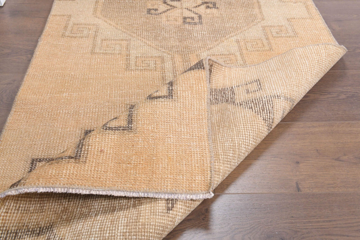 Vintage Oushak Tribal Throw Rug