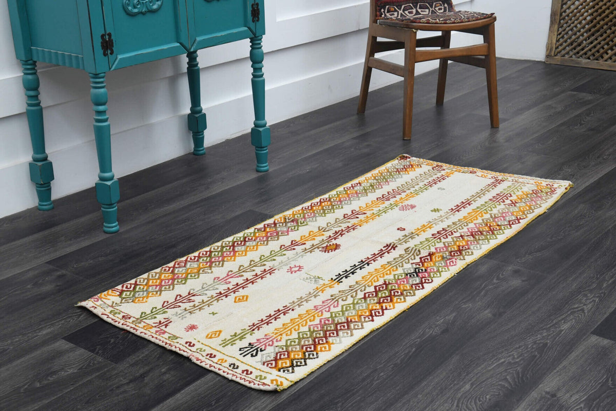 White Royal Kilim Runner