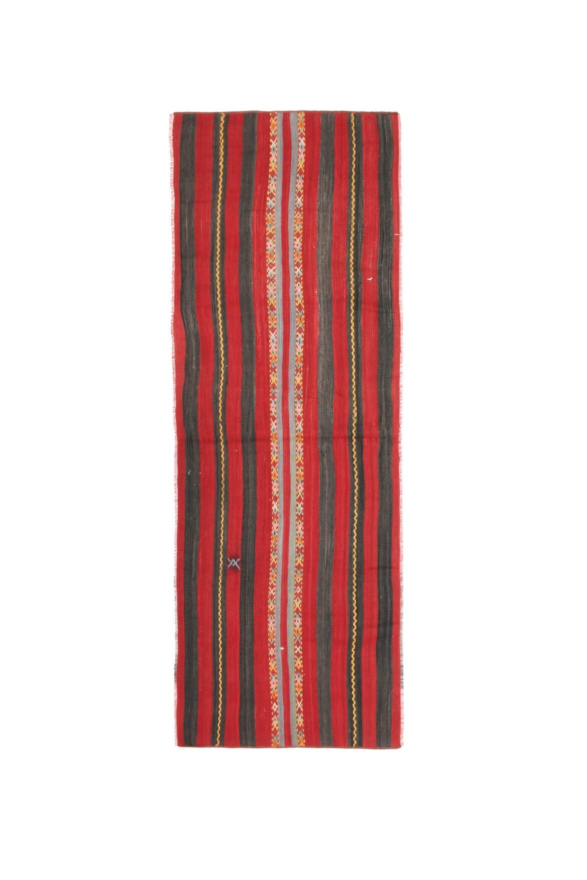 El yapımı vintage yolluk 71x201 cm oryantal desenli yün