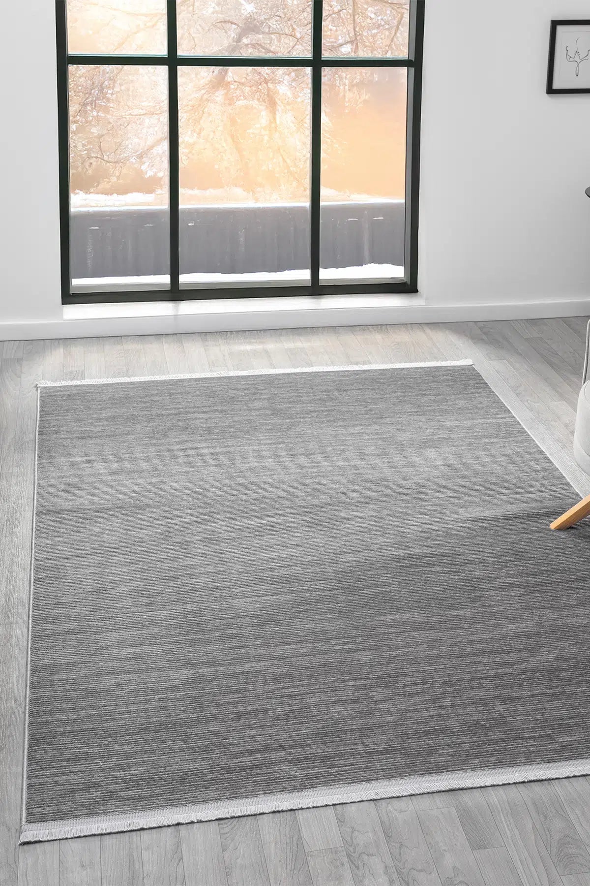 Gri Modern Desenli Lüks Halı - 5119GV