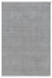 Gri Sade Geometrik Çizgili Modern Halı - 0950GZ