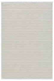 Krem Sade Geometrik Çizgili Modern Halı 0950KZ – Pera Halı