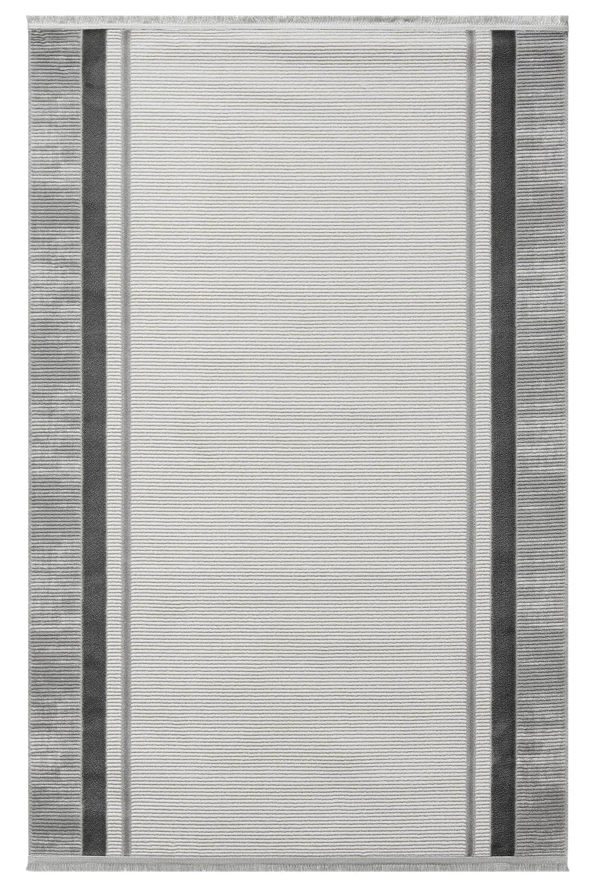 Antrasit Minimalist Çizgili Japon İskandinav Halı - 7001AZ
