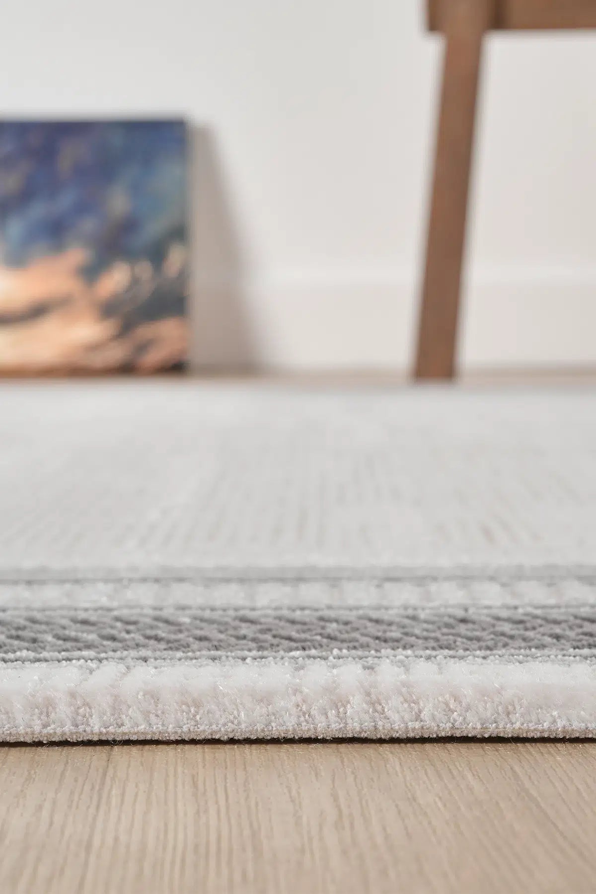 Antrasit Minimalist Çizgili Japon İskandinav Halı - 7002AZ