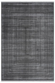 Antrasit Minimalist Çizgili Japon İskandinav Halı - 7005AZ