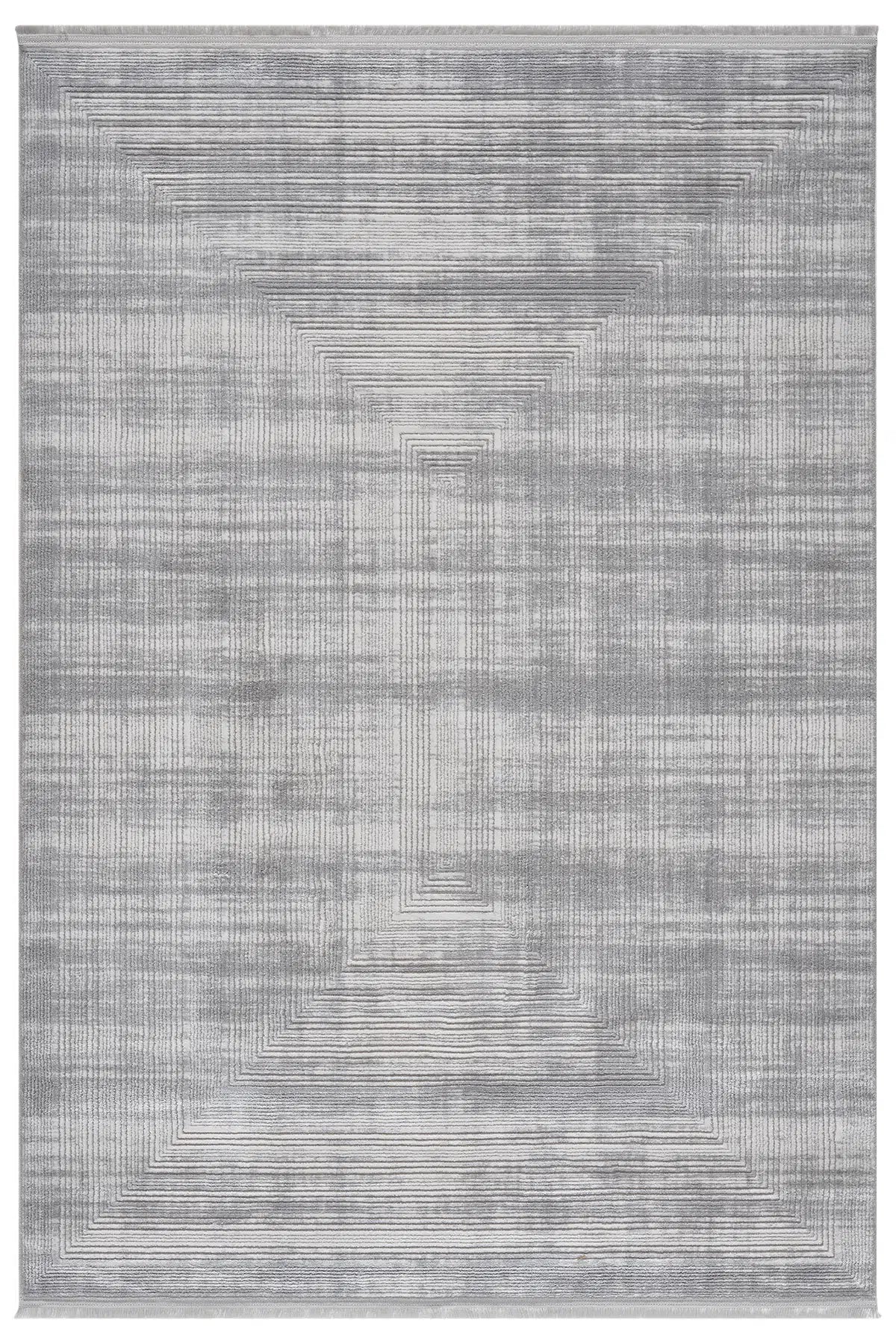 Gri Minimalist Çizgili Japon İskandinav Halı - 7003GZ