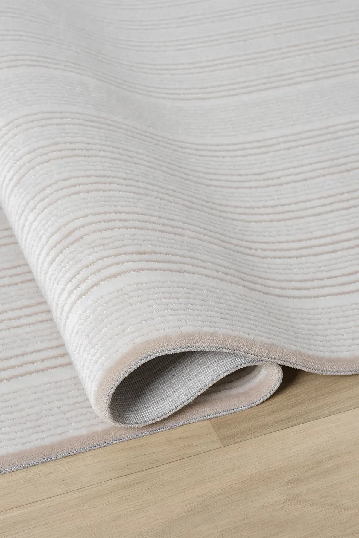 Kemik Minimalist Çizgili Japon İskandinav Halı - 7005KZ